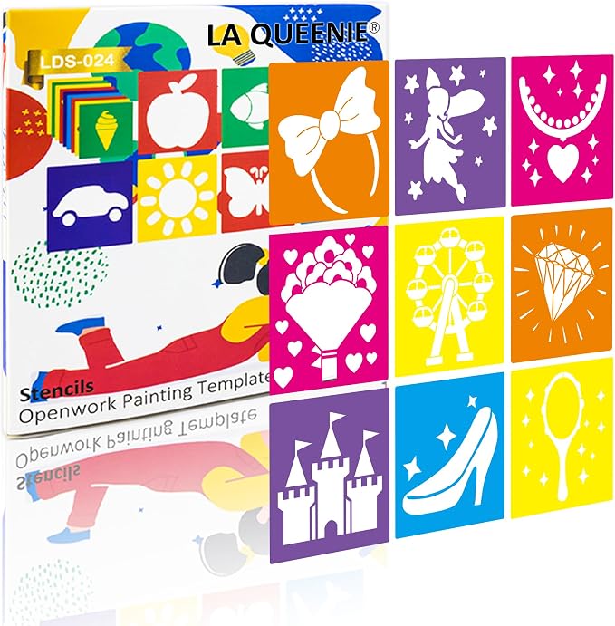 24 Pieces Stencils for Kids, Large Drawing Stencils Chalk Template, 8 Inches - Image 6