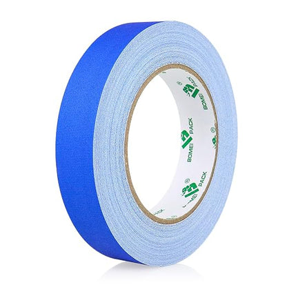 BOMEI PACK Blue Gaffer Tape, Matte Non-Reflective, 1inch x 30yds No Residue by BOMEIPACK