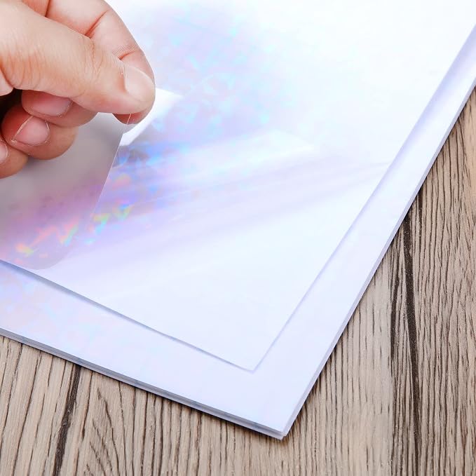Outus 24 Sheets Holographic Sticker Paper Holographic Laminate Sheets - Image 3