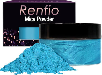 Renfio 100g Mica Powder Pigment, Metallic Natural Dye Mineral Pearl Shimmer by Renfio