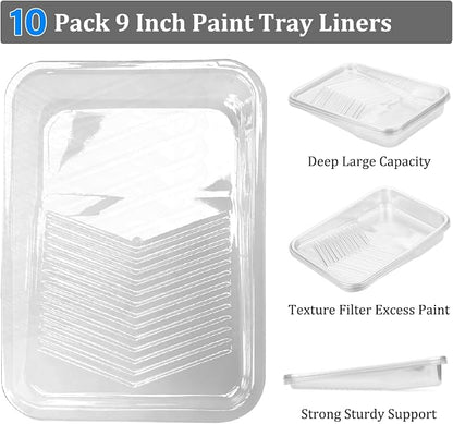 Great Andrew 10 Pcs Paint Tray Liners, Deep Capacity Disposable Paint Tray Liner - Image 3