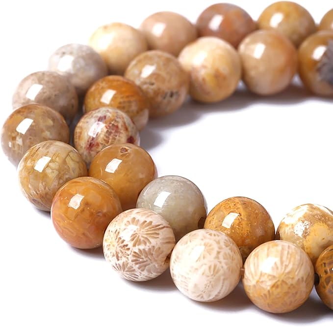 4MM Coral Jade Stone Beads Chrysanthemum Gemstone Round Crystal Energy Jade - Image 3