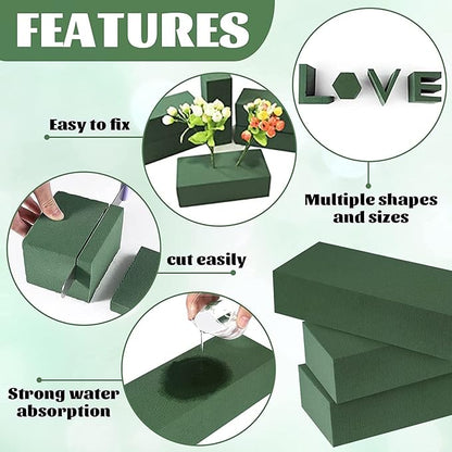 6 Pcs Floral Foam, Wet and Dry Floral Foam Blocks Flower Arrangement Kit - Image 2