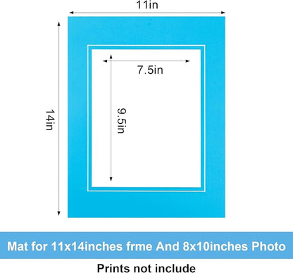 HOTUO 10 Pack Colorful 11x14 Picture Mats, Pre-Cut Picture Frame Mat - Image 3