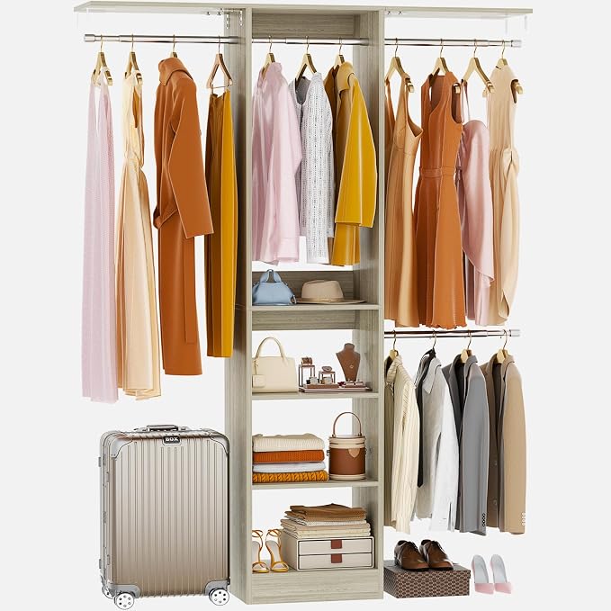 48" Small Closet Organizer, 4FT Small Closet System by Besiost