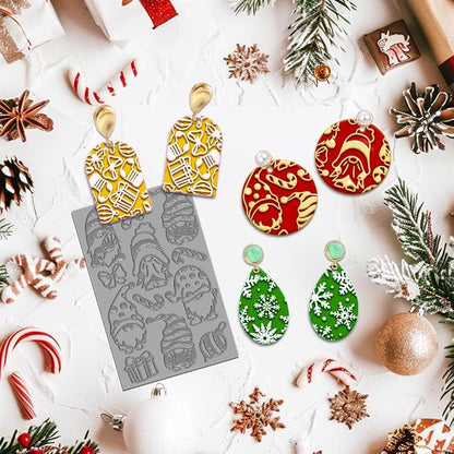 4PCS Christmas Polymer Clay Texture Sheets Set - Image 6