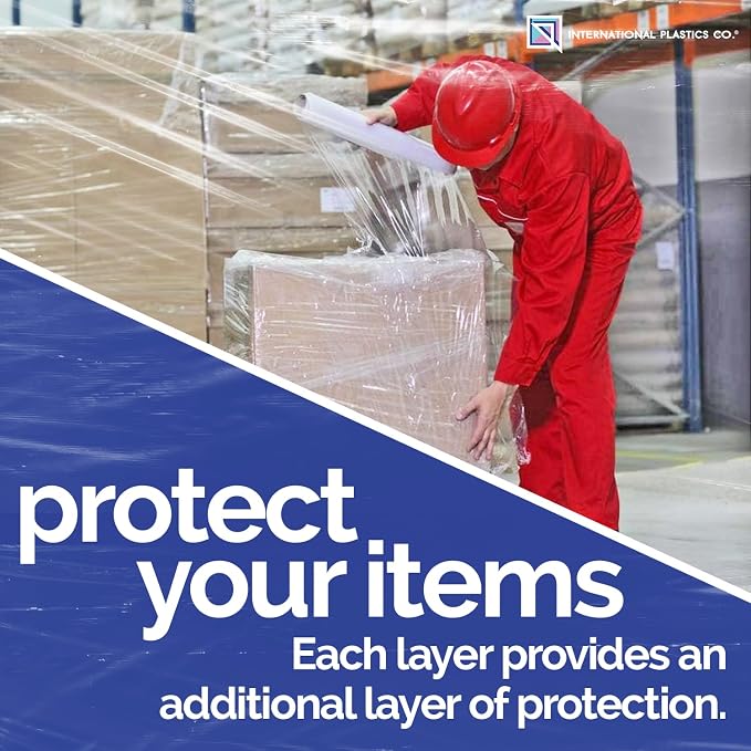 International Plastics Co. Black 18" Stretch Film/Wrap 1500 feet 7 Layers 80 - Image 5