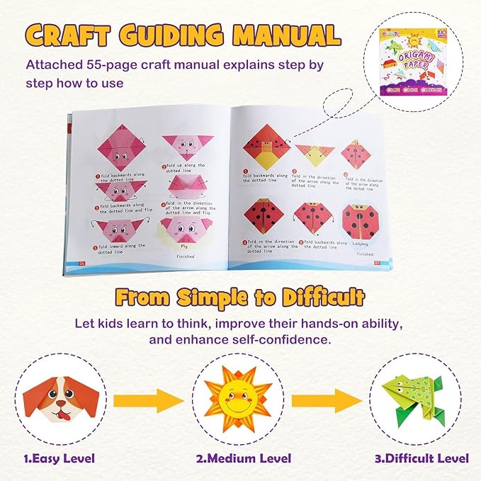 pigipigi Craft Origami Paper for Kids - Image 5