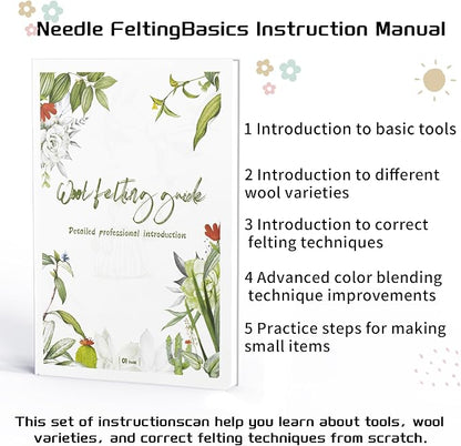 NFAMRZCAR Needle Felting Pad, Thick and Firm Needle Felting Mat Natural Wool - Image 4