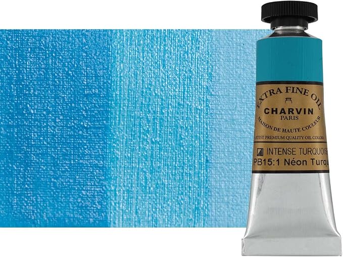 Charvin Extra Fine Oil Paint, Intense Turquoise 20 mL by Unknown