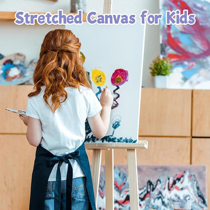 ESRICH 12x16 Stretched Canvas for Painting, 8 Pack Blank Canvases for Painting - Image 6