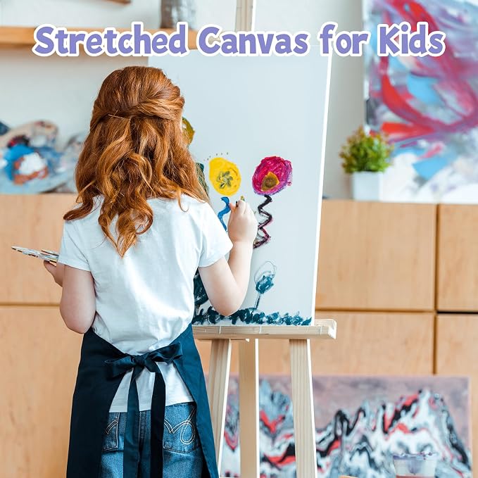 ESRICH Stretched Canvas for Painting 12x16 Inch, 16 Pack Blank Canvas -5/8 in - Image 6