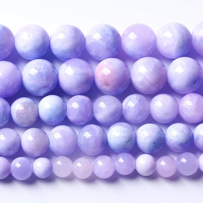 Galaxy Starry Purple Persian Jade Stone Beads Gem Round Loose Beads by Unknown