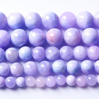 Galaxy Starry Purple Persian Jade Stone Beads Gem Round Loose Beads by Unknown
