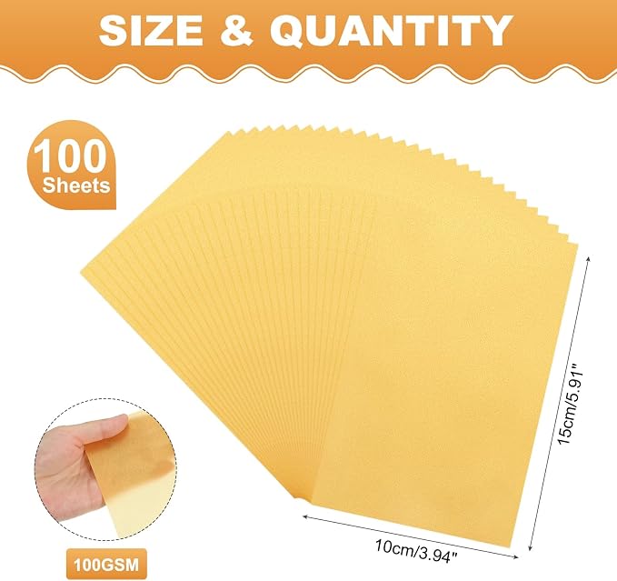MECCANIXITY 100 Sheet Colored Vellum Paper 4" x 6", 100gsm Translucent - Image 2