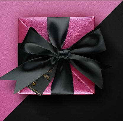 1-1/2" x 100 Yards Black Polyester Satin Ribbon Single Faced Fabric Ribbons - Image 2