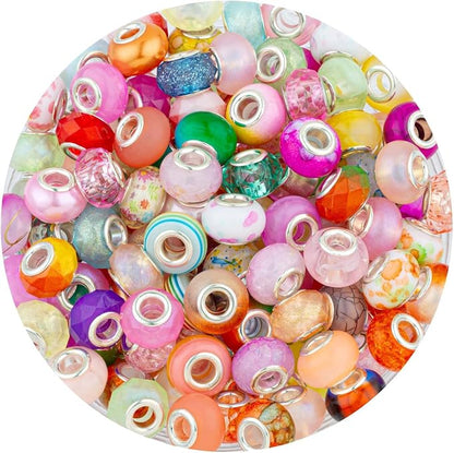 LAIDANLA Multicolor Large Hole Beads, Loose Beads by LAIDANLA