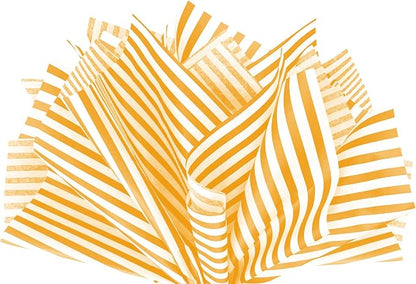 Flexicore Packaging Tangerine Orange Pin Stripe Print Gift Wrap Tissue Paper by FlexicorePackaging