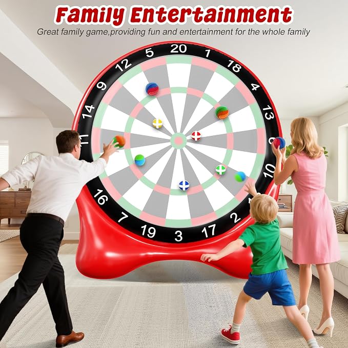 Inflatable Soccer Dart Board, Giant Kick Darts, Indoor Outdoor Lawn Yard Games - Image 6