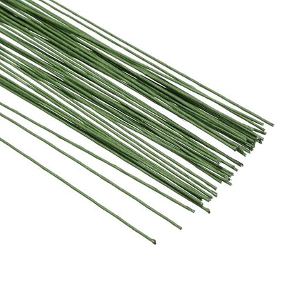 PATIKIL 22 Gauge 16" Floral Stem Wire, Dark Green - Image 4