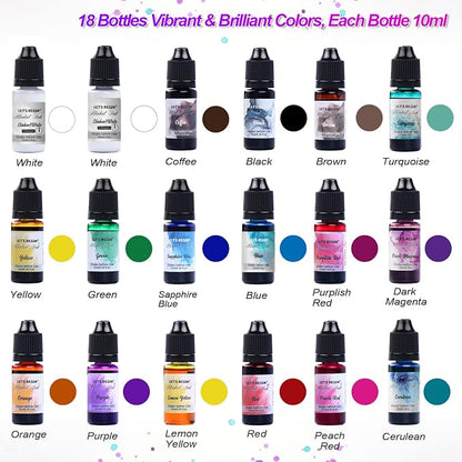 Alcohol Ink Set Epoxy Resin Dye- LET'S RESIN Vibrant Colors Alcohol Ink - Image 2