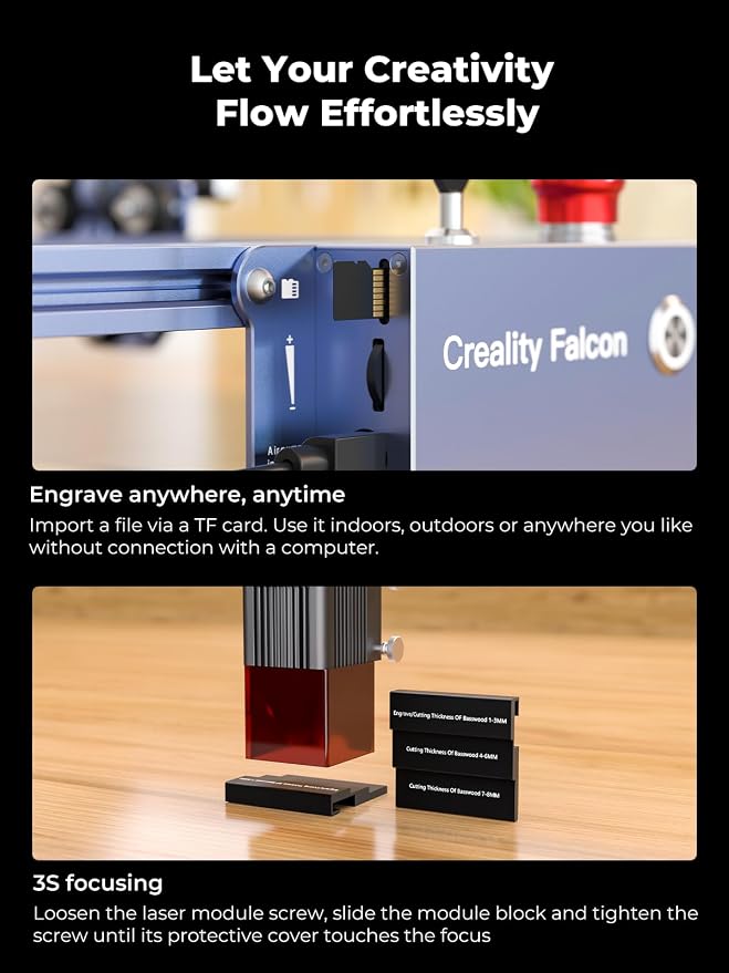 Creality 72W Output Power Laser Engraver, Falcon Pro 10W - Image 4
