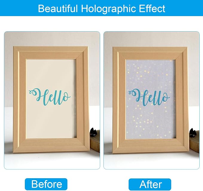 PATIKIL 11.7x8.3" Holographic Sticker Paper, 10Sheets A4 Polypropylene - Image 4