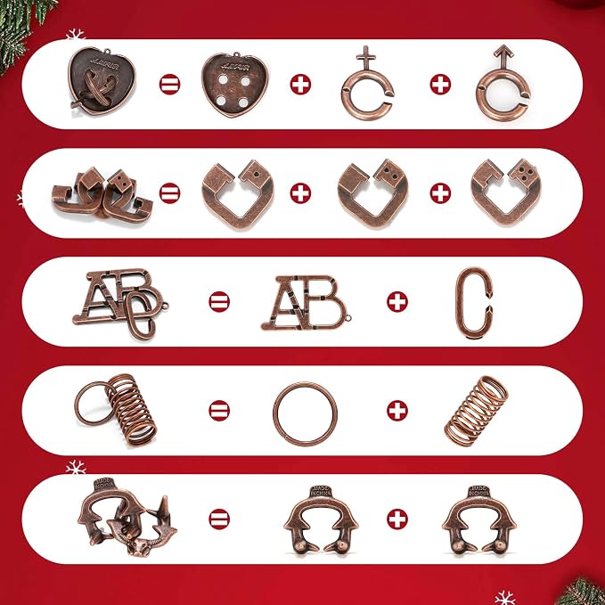 24 Pcs Brain Teaser Puzzles for Adults Teens - Image 2