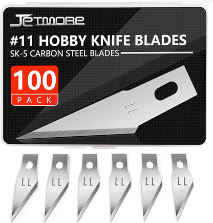 Jetmore 100 Pack Exacto Knife Blades, Hobby & Craft Knife Replacement Blades by Jetmore