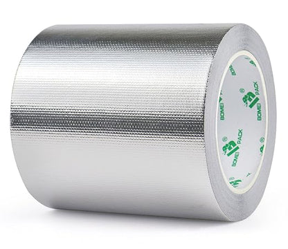BOMEI PACK Adhesive Aluminum Foil Heat Shield Tape Barrier, Fiberglass Thermal by BOMEIPACK
