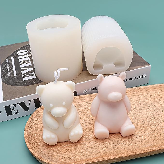 Cute Polar Bear Scented Candle Mold 2 Pack - Image 3