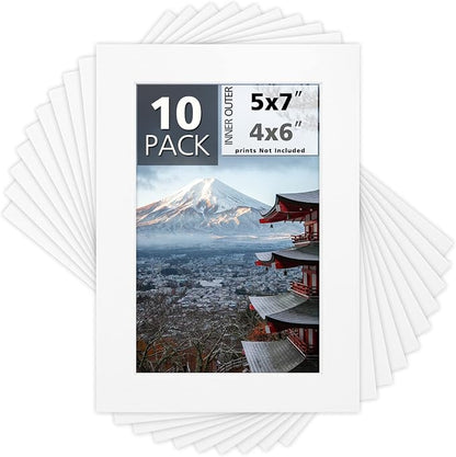 Mat Board Center, 5x7 for 4x6 Off White Color Mats by MatBoardCenter