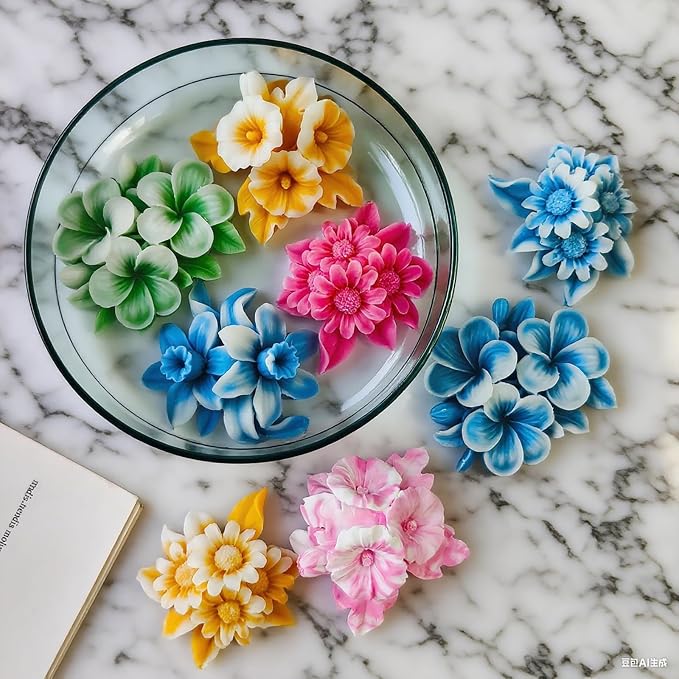 4PCS Flower Silicone Mold 3D Cute Flower Resin Candle Molds - Image 7