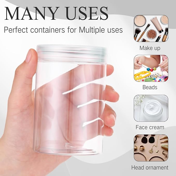 SATINIOR 12 Pack Plastic Container Jars - Image 5
