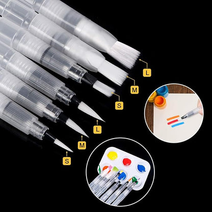 UPINS 6 Piece Water Color Brush Pen Set, Watercolor Paint Pens - Image 3