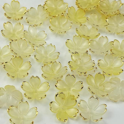 100pcs Acrylic Flower Beads, 19mm Cherry Blossom Plastic Gradient Flower Spacer by Unknown