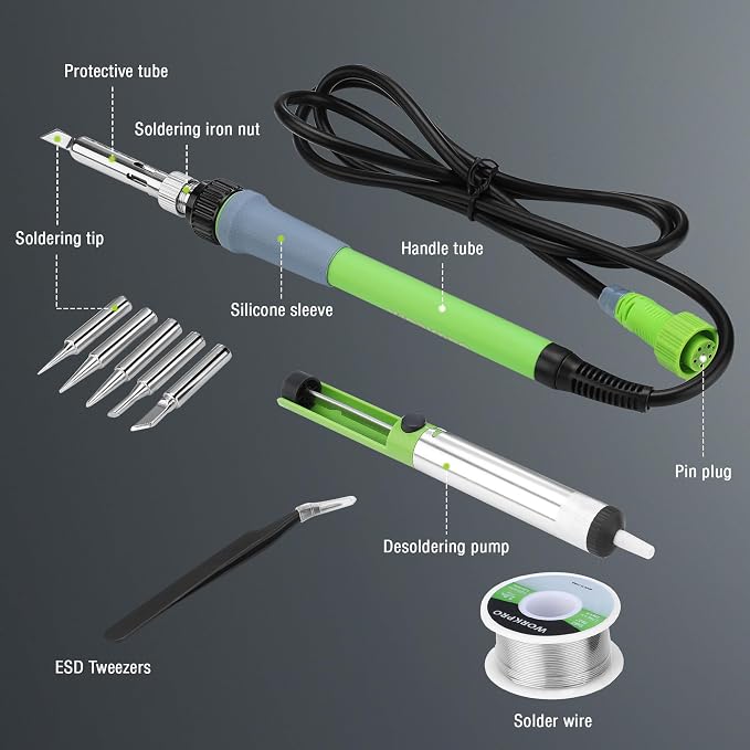 WORKPRO Soldering Station, 60W Soldering Iron Kit - Image 5
