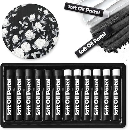 Mifuner Soft Oil Pastels Set, Colors Heavy Oil Pastels Vibrant and Creamy by Mifuner