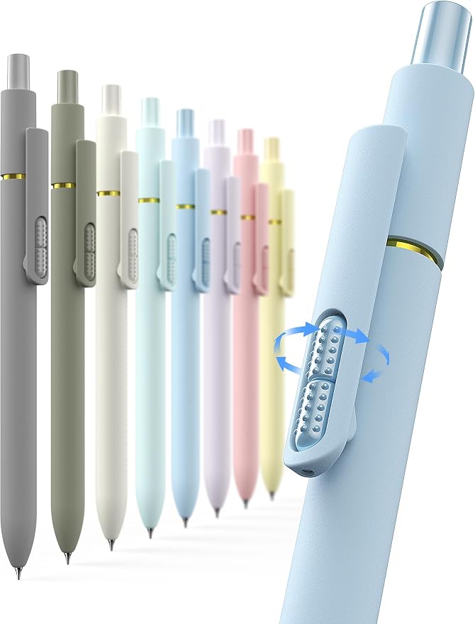 8 Pcs Gel Ink Pens, 0.7mm Fine Point by Unknown