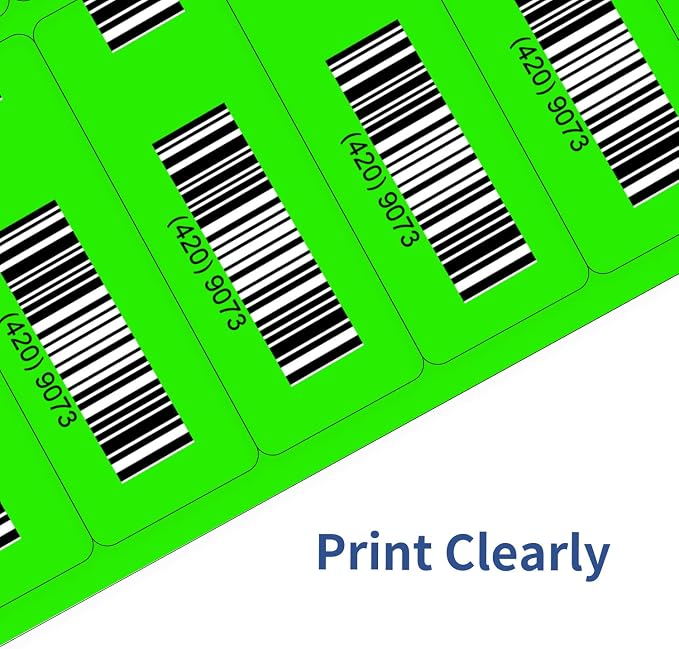 STARLIBOO 1" x 2-5/8" Address Labels- Neon Color Fluorescent Stickers - Image 6