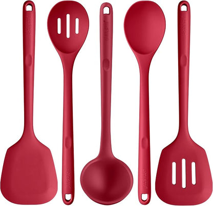 Silicone Kitchen Cooking Utensil Set: U-Taste High Heat Resistant 13.6in Long by U-Taste