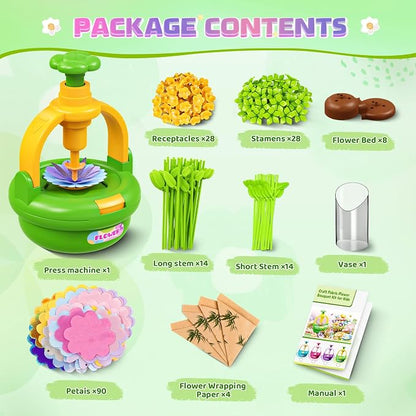 Plunack Flower Bouquets Toys for Kids Age 4-8, Flower Press Kit DIY Flowers - Image 6
