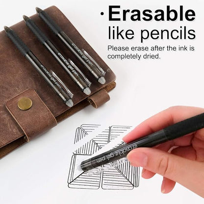 Vanstek 18 Black Retractable Erasable Gel Pens Clicker, Fine Point, Make - Image 2