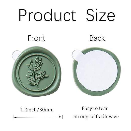 PONATIA Olive Green Wax Seal Stickers - Image 6