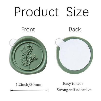 PONATIA Olive Green Wax Seal Stickers - Image 6