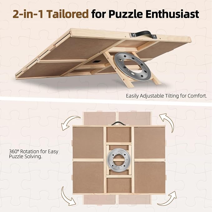 ALL4JIG 2000 Pieces 2-in-1 Tilting & Rotating Puzzle Board - Image 3