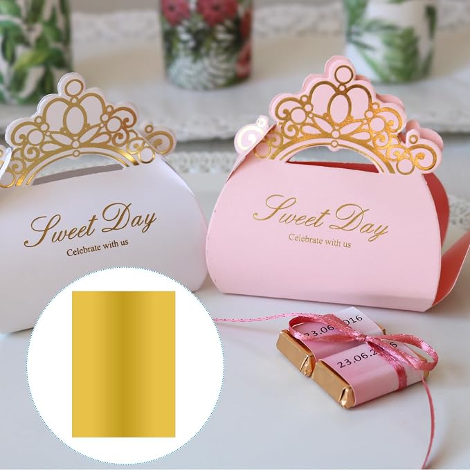 PATIKIL 11.7x8.3" Hot Stamping Foil Paper Sheet, 50 Sheets A4 Heat Transfer Hot - Image 5