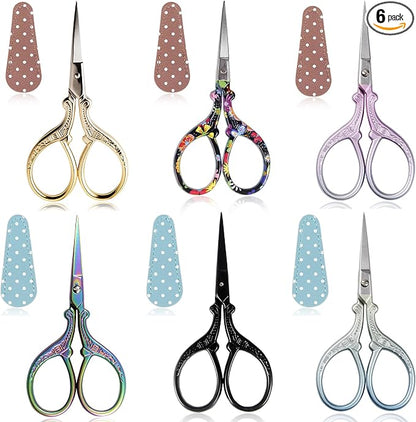 BIHRTC 6Pairs 3.6inch Small Crochet Scissors by HOME