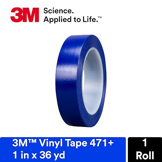 3M Vinyl Tape 471+, 1 in x 36 yd, 1 Roll, Fine Line Tape - Image 2