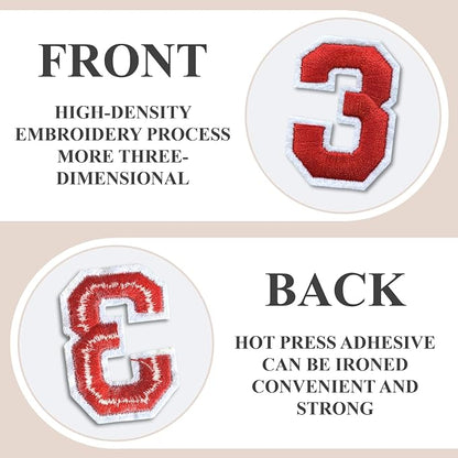 Number Iron On Patches, Numbers 0-9 Embroidery Applique Patch, DIY Decorative - Image 3